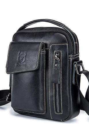 Мужская кожаная сумка-барсетка "bullcaptain " уценка
