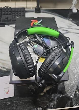 Игровая гарнитура krysenix для ps4, pps5, пк, mac, xbox series x, наушники с шумоподавлением и микрофоном, гарнитура pg2 с rgb-подсветкой