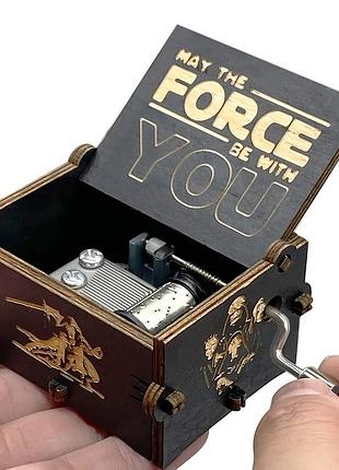 Музыкальная шкатулка из чёрного дерева, мелодия: "star wars main theme"