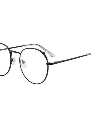 Имиджевые очки круглые solid 7hh701426-sl черные с ушками