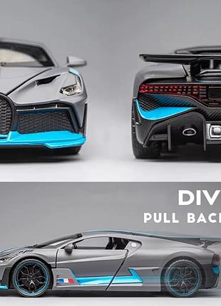 Металева модель bugatti divo сіра 1:32 2