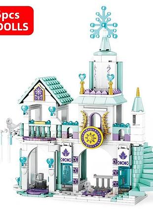 Конструктор «крижане серце» – замок ельзи та анни, 336 деталей + фігурки ельзи, анни та олафа