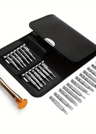 Набор прецизионных отвёрток 25 в 1 — универсальный комплект для ремонта с различными насадками