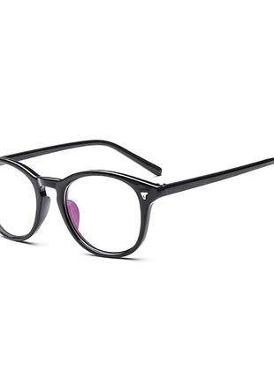 Іміджеві окуляри круглі solid 2s05354 чорні