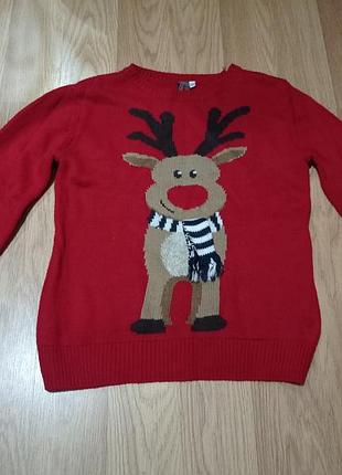 Светр з оленем кофта в новорічний принт urban 65 outlaws