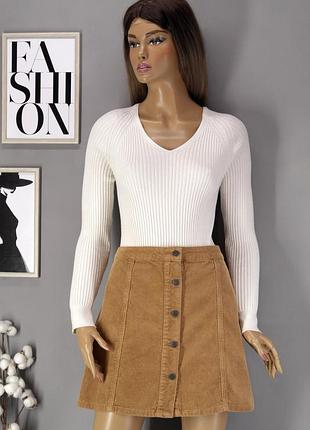 Брендова вельветова спідниця трапеція denim co від "primark" на ґудзиках. розмір uk14/eur42.