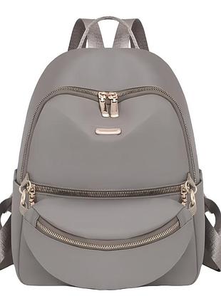 Жіночий рюкзак нагрудна сумка бананка набір стильний міський повсякденний нейлоновий молодіжний сірий