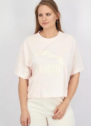 Класна оверсайз укорочена футболка від puma