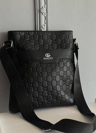 Сумка мужская мессенджер через плечо стеганый gucci есть