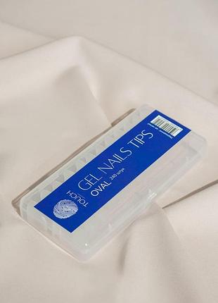 Типси для нарощування нігтів touch oval 240 шт