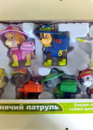 Набор щенячий патруль, 6 героев и райдер