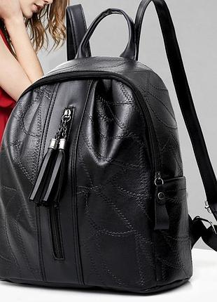 Рюкзак женский эко кожа черный( 6101 )
