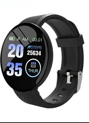 Смарт часы (smart watch) пульсометр, шагомер, bluetooth чорний