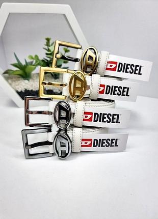 Белый женский ремень дизель кожаный женский пояс diesel широкий кожаный пояс для девочек