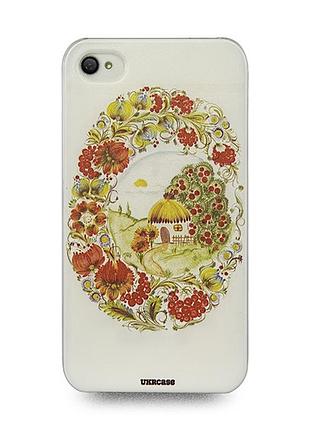 Чехол накладка для iphone 4 сад возле дома