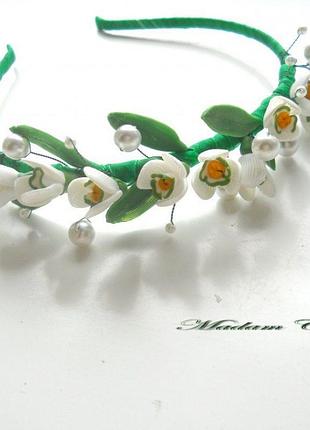 Обруч с подснежниками