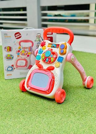 Ходунки толокар музыкальная каталка для детей от 1 года первые шаги ходунки игровая панель для малышей