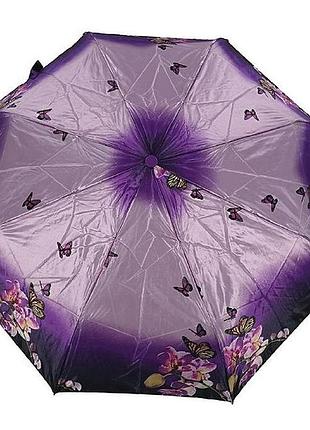 Женский зонт полный автомат (анти ветер) атлас 8 спиц с пружиной.( 4527 )
