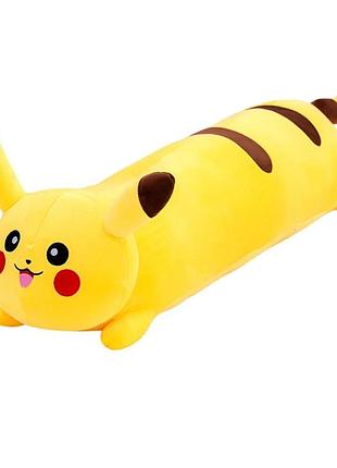 Мягкая игрушка покемон пикачу подушка обнимашка подушка антистресс подушка для сна 100 см желтая