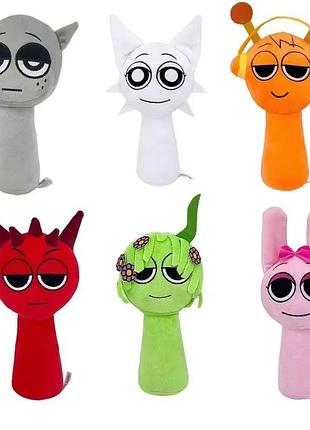 Набор мягких игрушек спрунки incredibox sprunki 20-25 см 6 шт.