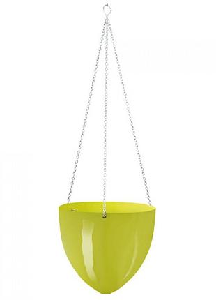 Кашпо для цветов skyhanger пластик 20 на цепочке зеленый