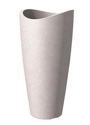 Кашпо для квітів wave globe slim пластик 80 гранітно-коричневий