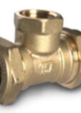 Трійник труба-(внутрішнє зовнішнє) різьблення-труба латунний dispip