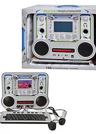 Детский ноутбук md 8859 e/r 160 функций, микрофон, мышка, диск, от сети