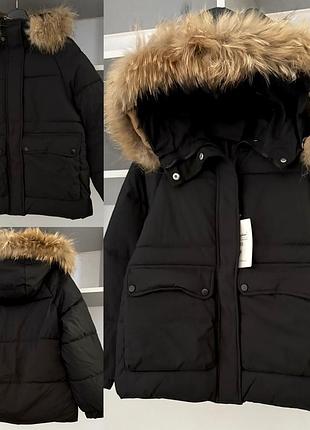 Куртка чорна з капюшоном