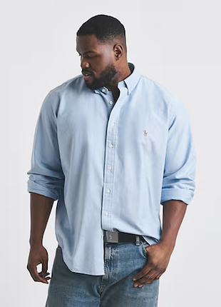 Мужская голубая рубашка xxl