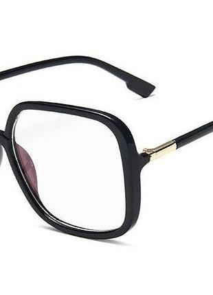 Іміджеві окуляри long keeper g-mnp16015 квадратні великі чорні