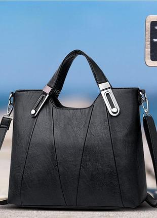 Классическая женская сумка через плечо с брелком, модная и качественная женская сумочка повседневная экокожа