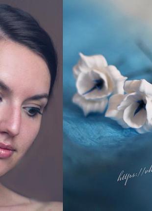 Шпильки "фрезии"(1шт) нарядные украшения для волос