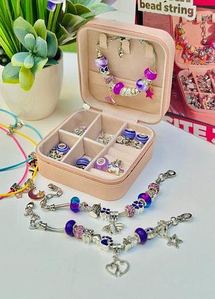 Набор для создания украшений хендмейда шкатулка шарм браслетов подвесок из бусин украшения сделай своими руками для девочек