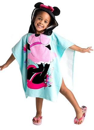 Пляжное полотенце с капюшоном minnie mouse disney