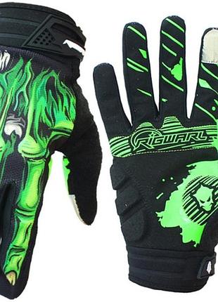 Перчатки велосипедные rigwarl hc-fg107 зеленые