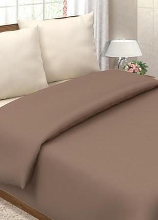 Постельное белье поплин кофе с молоком