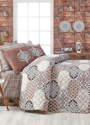 Покрывало стеганое с наволочками grand кофе 200х220см eponj home