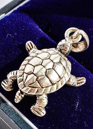 Очаровательная,стильная подвеска,кулон! черепаха! серебро! italy!