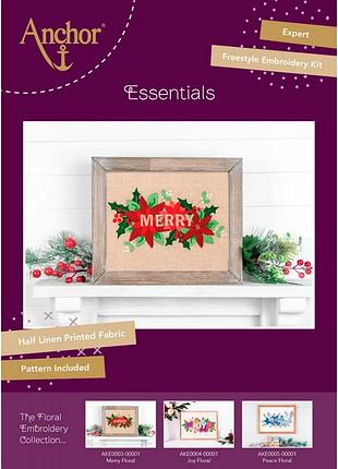 Anchor merry floral набор для вышивания  вышивки рождественский цветок новый год