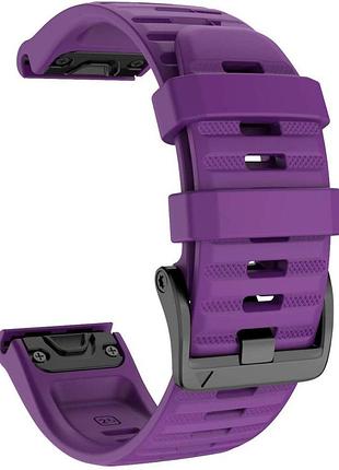 Ремінець для garmin fenix 7x / enduro / 6x / 6x pro / tactix delta/ 5x /5x plus/3 hr /quatix 3 /quick fit/26м фіолетовий