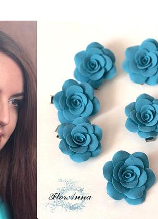 "рожечка" шпилька квітка ручної роботи