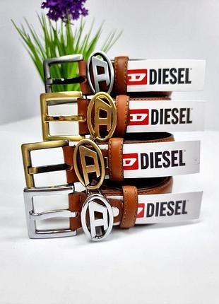 Рыжий ремень для девочек дизель брендовый кожаный ремень diesel женский широкий ремень