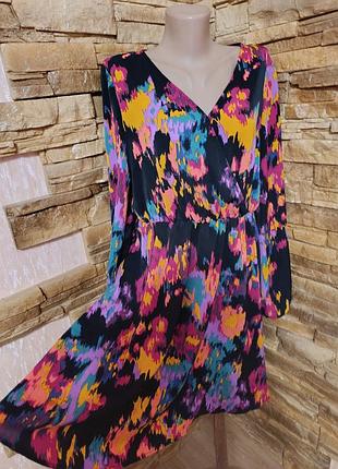 Яркое платье с длинным рукавом shein