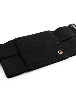 Сумка бананка на пояс для документів чорна 16х8 см текстильна