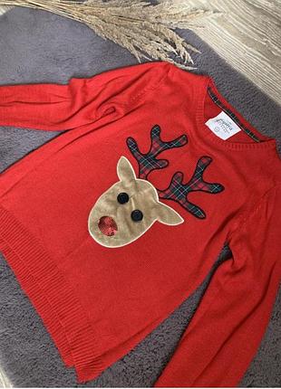 Новорічна, кофта, светр, з оленем