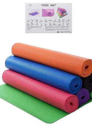 Йогамат коврик для фитнеса и йоги ms 1846