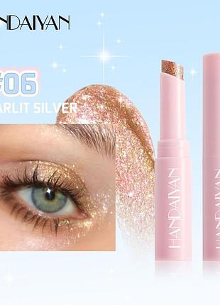 Стик спаркл 3в1 тени, хайлайтер, блеск для губ handaiyan jelly glitter stick цвет -06