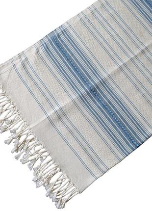 Пештемаль султан, колір бежевий з темно-зеленими смужками