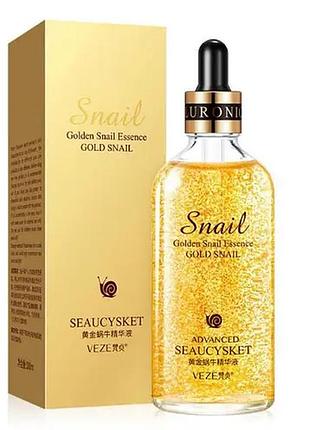 Уцінка! сироватка з муцином равликf та золотом veze silky hydrating skin gold snail 100 мл